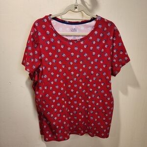 CROFT AND BORROW The Classic Tee Red Short Sleeves Plus size Cotton Tee …